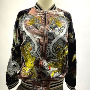 Zara Women's Limited Edition Reversible Embroidered Jacket